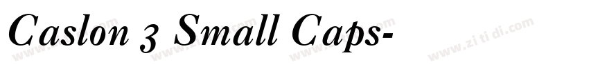 Caslon 3 Small Caps字体转换